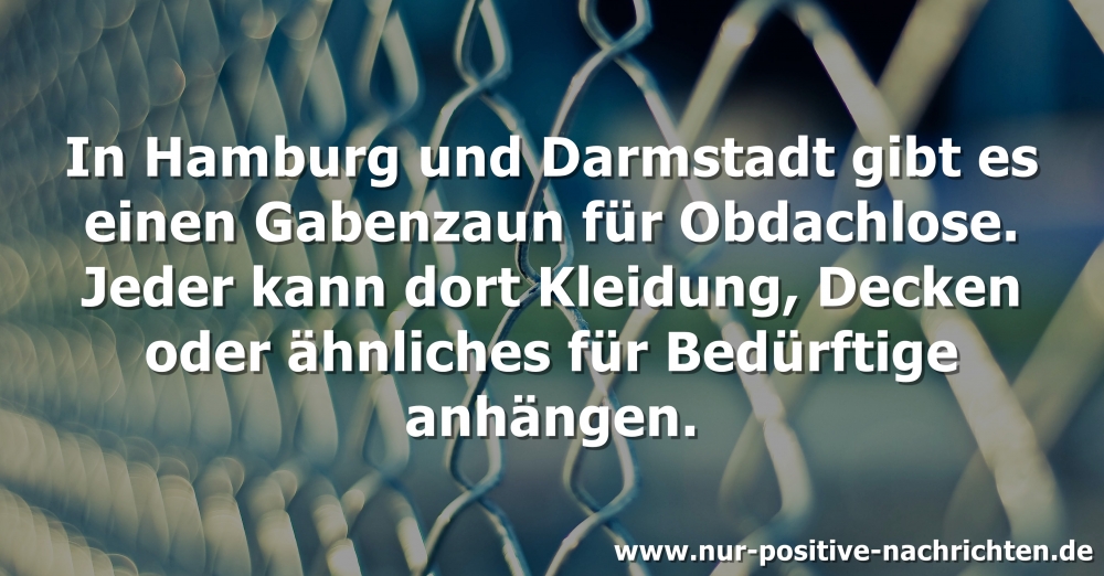 Beitragsbild zum Artikel: Gabenzaun für Obdachlose Gabenzaun für Obdachlose