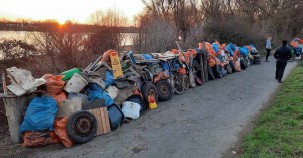 Müllsammler fischen 3,73 Tonnen Müll aus den Rheinauen